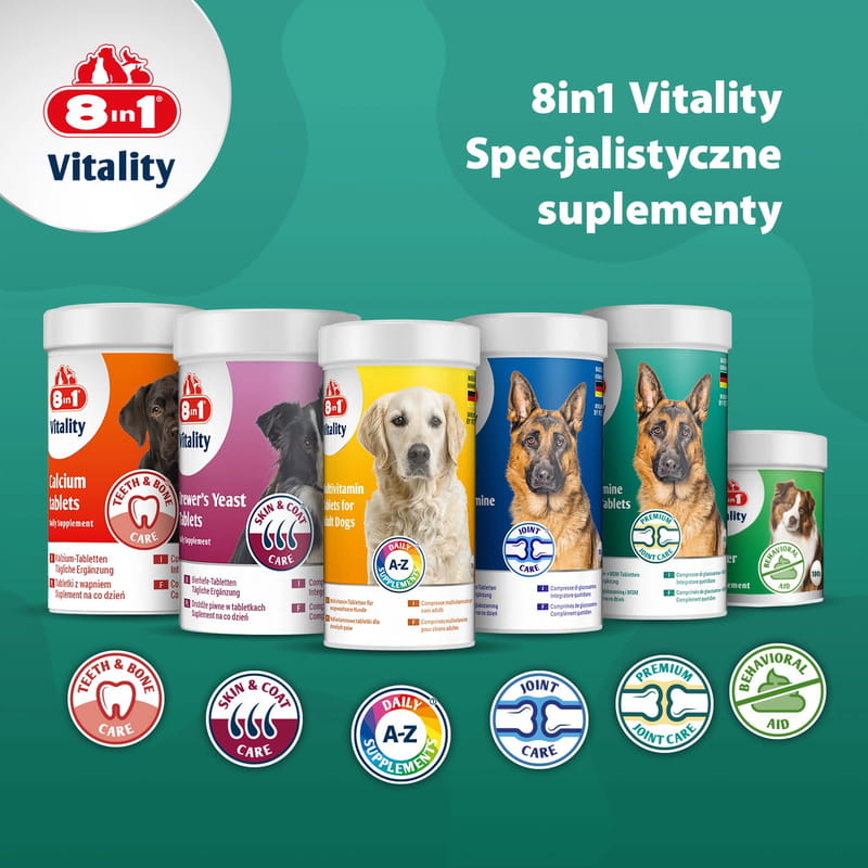 8in1 Vitality Glukozamina z MSM Witaminy dla psów stawy i aktywność premium 55 tabletek 9.jpg